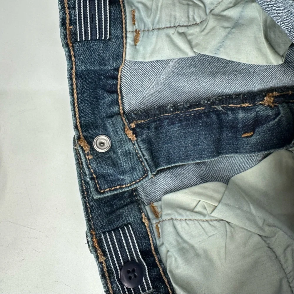 Oshkosh B'gosh Jeans Boys 7H Straight Husky Fit Blue Denim Adjust Waist NEW